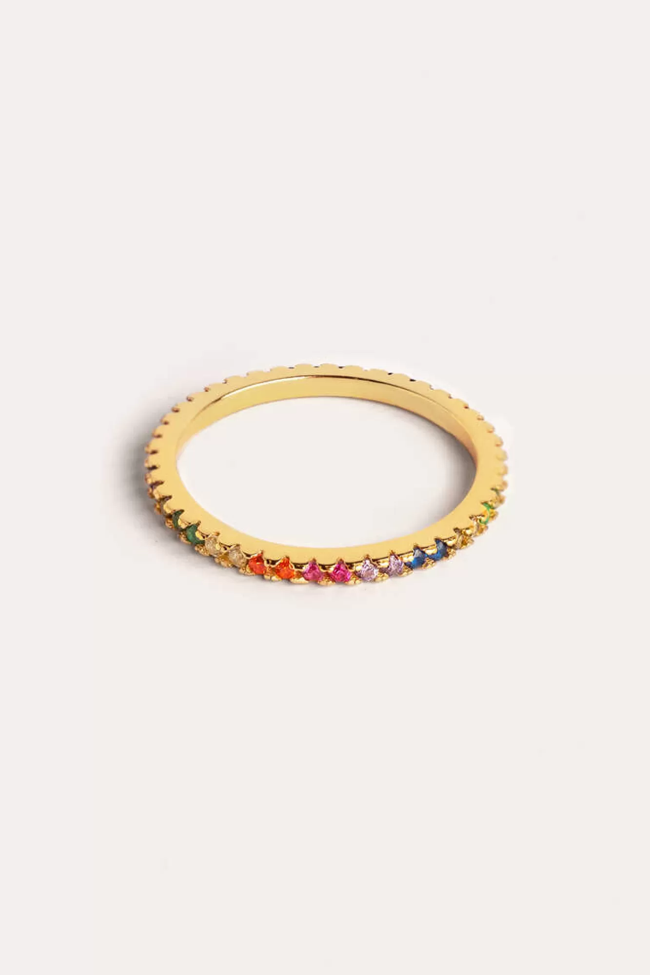 Singularu Anillo Cleo Colors Plata Bano Oro