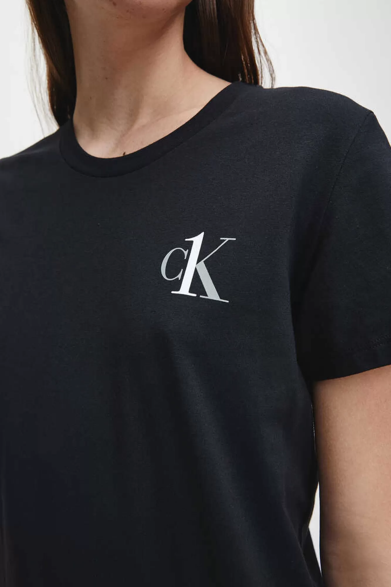 Calvin Klein Camisa De Dormir De Algodao Com Logotipo Da