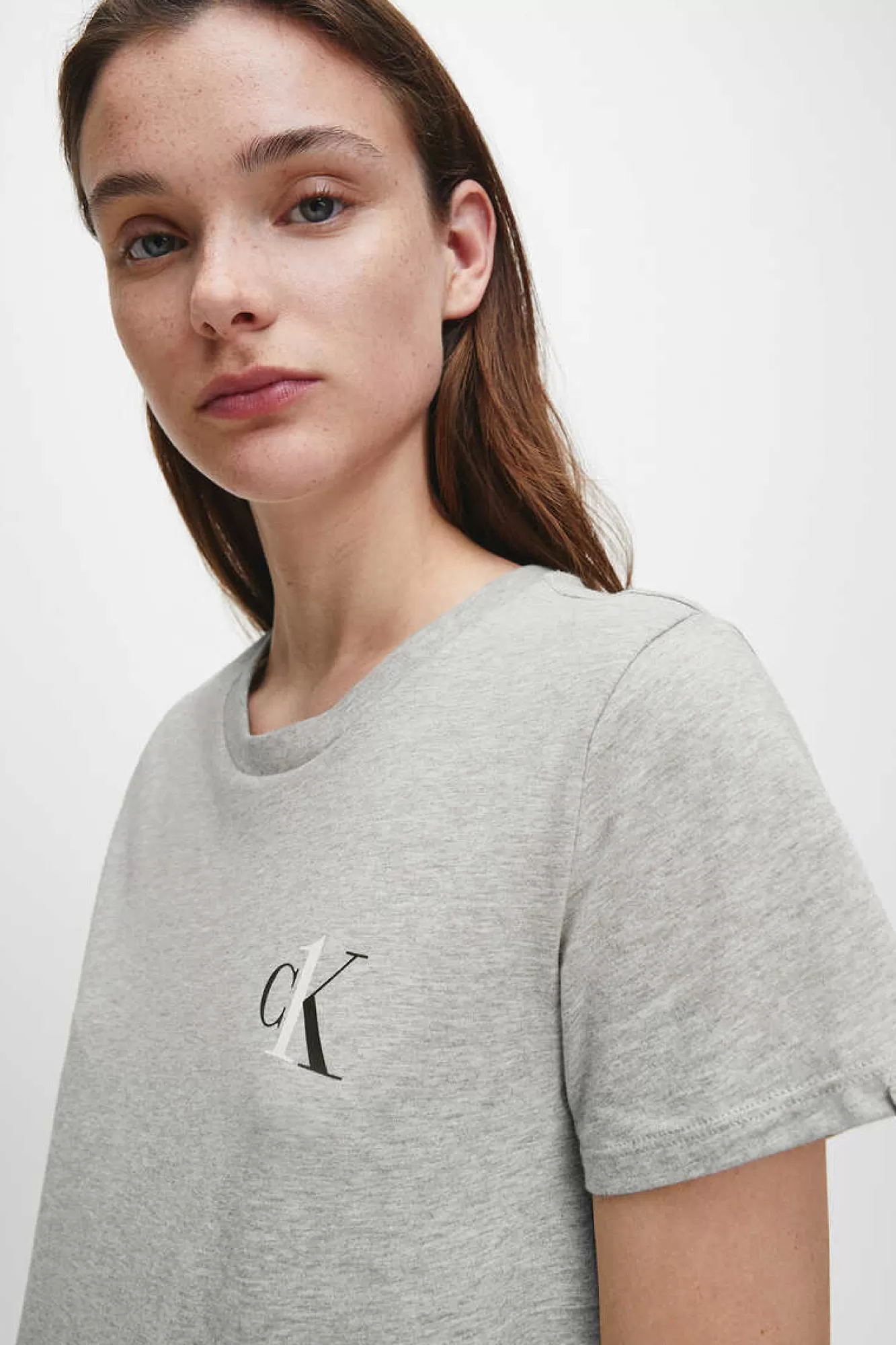 Calvin Klein Camisa De Dormir De Algodao Com Logotipo Da