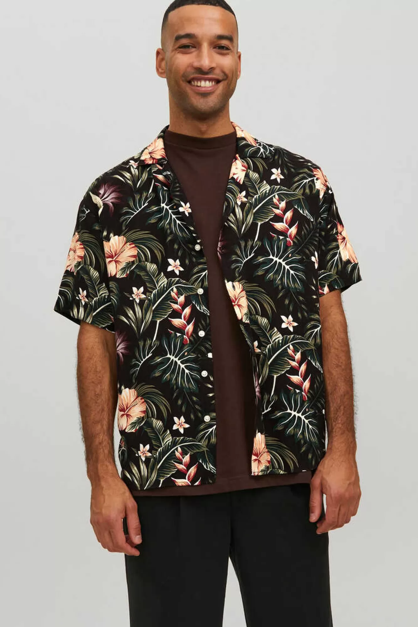 Jack & Jones Camisa De Manga Curta Com Estampa Floral