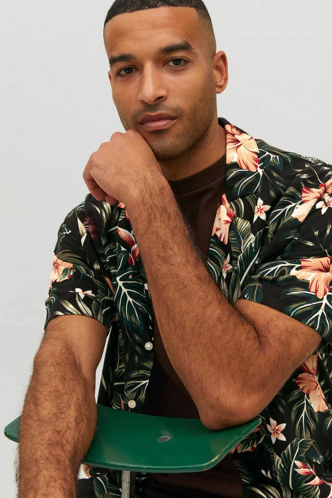 Jack & Jones Camisa De Manga Curta Com Estampa Floral