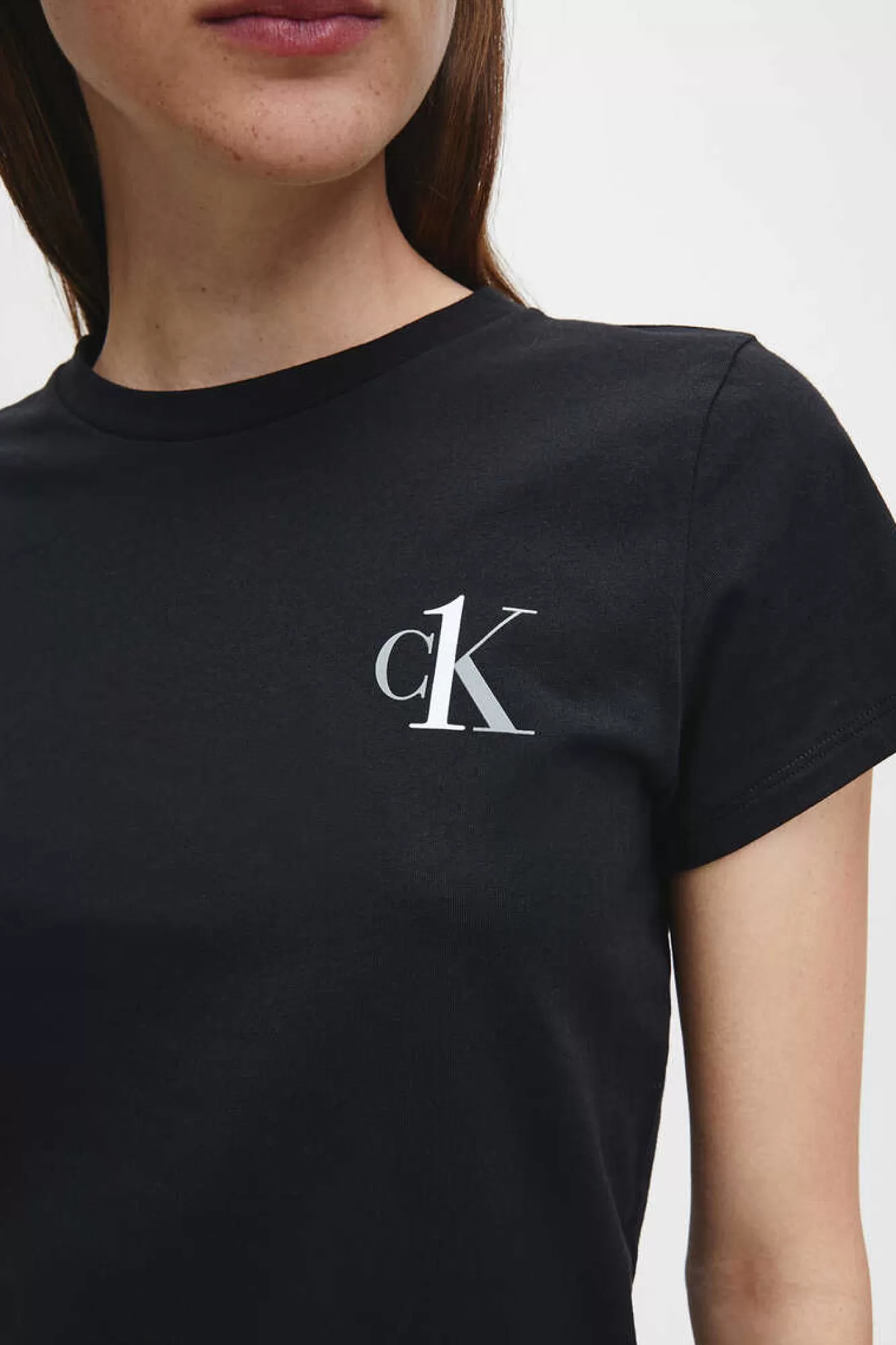 Calvin Klein T-Shirt De Manga Curta De Algodao Com Logotipo Da