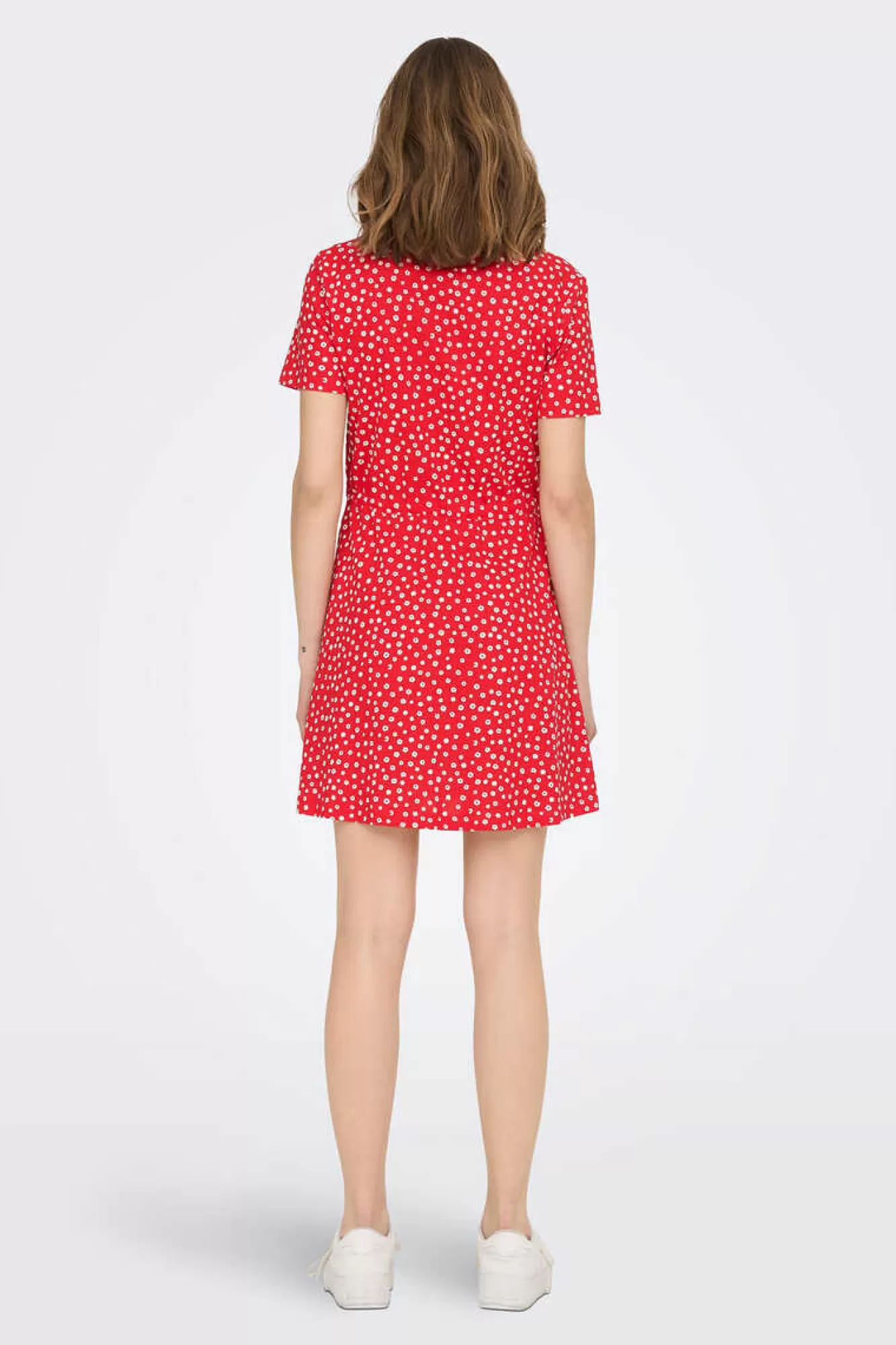 Only Vestido Curto Corte Regular Decote Em V
